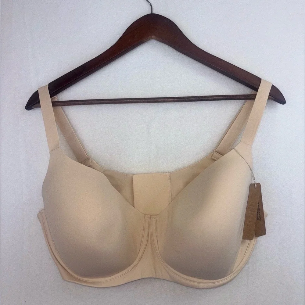 SKIMS Full Coverage Bra NEW Fits Everybody 40DD Tan Brown Comfy Support 40DD 40E - Picture 2 of 12
